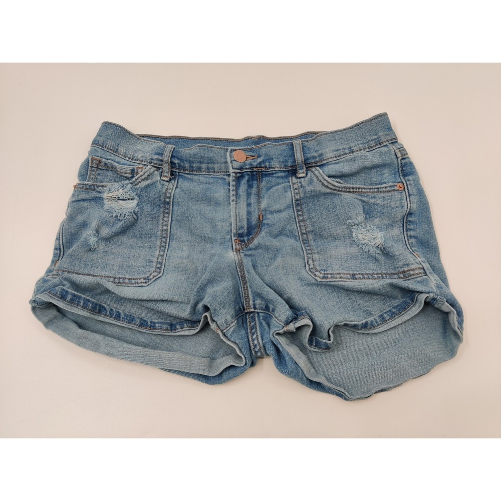 Old Navy Boyfriend Distressed Denim Jean Shorts Women's Size‎ 2 Light Wash